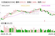 比亚迪今日大宗交易成交31万股 成交额7288.41万元